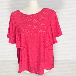 Nanette Lenore Soft Eyelet Blouse size M.